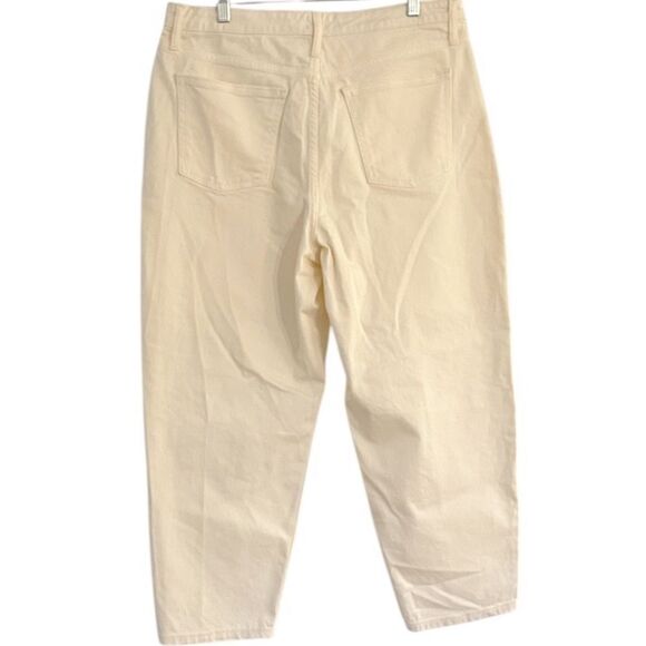 A New Day Cream High Rise Straight Denim Jeans Size 14 - Picture 2 of 9